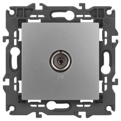 14-3101-03 ЭРА Розетка TV одиночная, IP20, Эра Elegance, алюминий