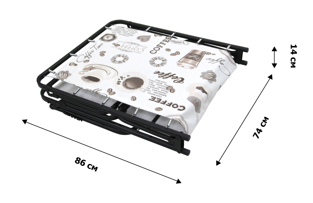 Кровать раскладная Арина (аналог Надин с407) арт.с1249 (цвет ткани бежевый рис.кофе