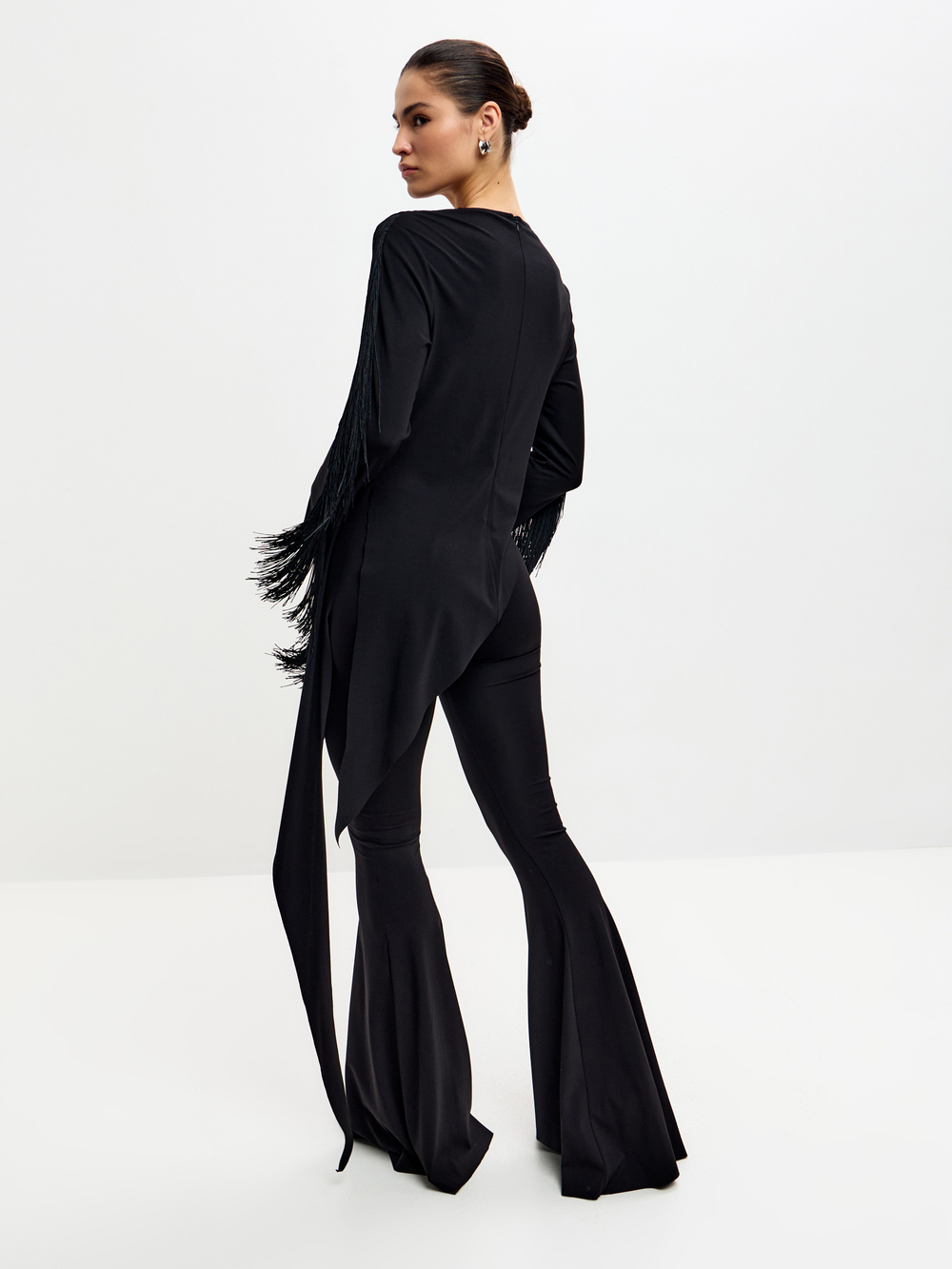 Лонгслив с бахромой