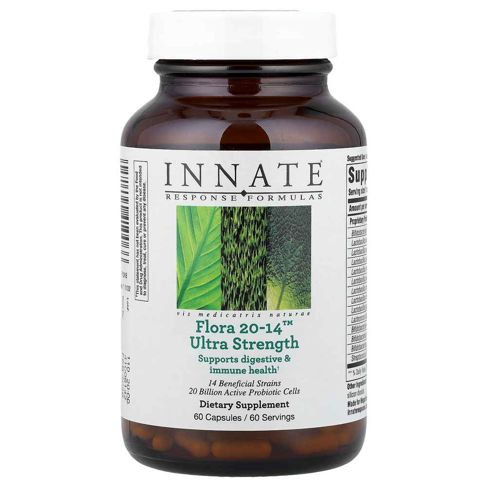 Innate Response Formulas, Flora 20-14™, добавка с повышенной силой действия, 60 капсул