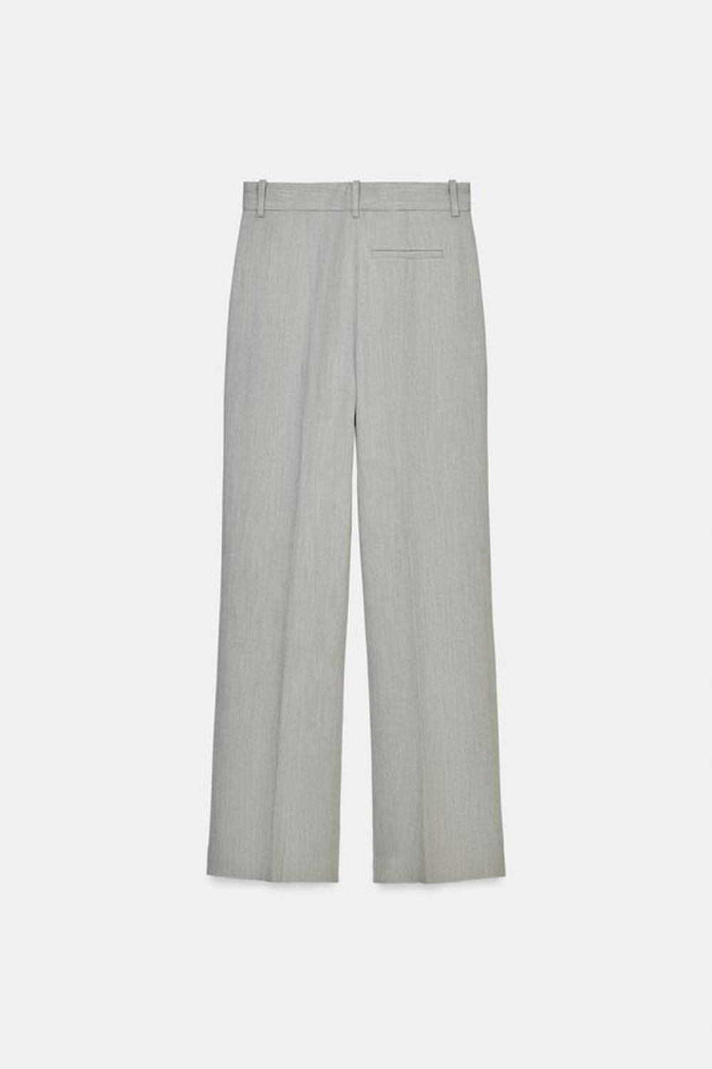 ZARA РАСКЛЕШЕННЫЕ БРЮКИ СТРУКТУРНЫЕ ZW COLLECTION, СЕРЫЙ