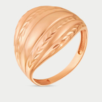 Женское кольцо из розового золота 585 пробы без вставок (арт. АКд713-4083)