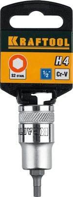 KRAFTOOL HEX, 1/2″, Н4, торцовая бита-головка (27908-04)