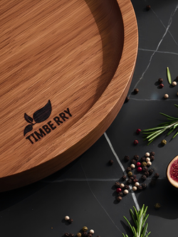 Поднос деревянный круглый 25 см