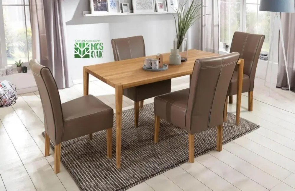 Стол обеденный Mid-century из массива дуба