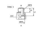 Соединение P D38-32 ORFS 2 - ORFS 1.11/16