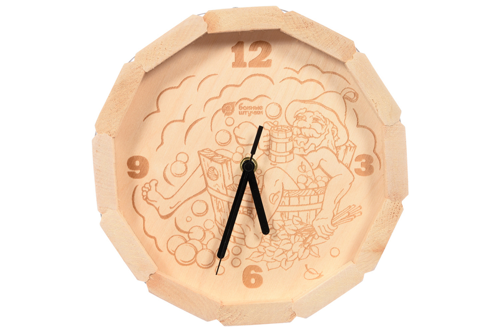 ЧАСЫ КВАРЦЕВЫЕ БАННЫЕ ШТУЧКИ В ПАРИЛКЕ 27Х8СМ 39101