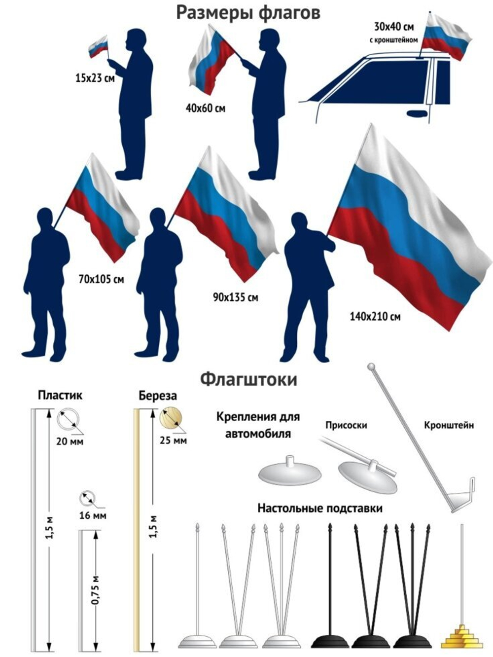 Флаг морской пехоты России 40х60 см