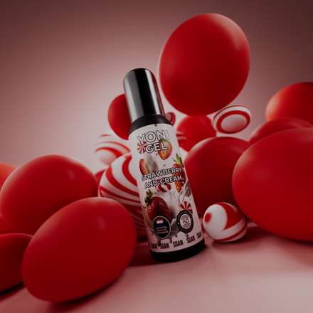 Лубрикант для орального секса SGAN YONI GEL со вкусом клубники со сливками, 100 мл