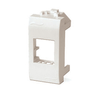 Адаптер для информационных разъемов Keystone, белый, 1мод.