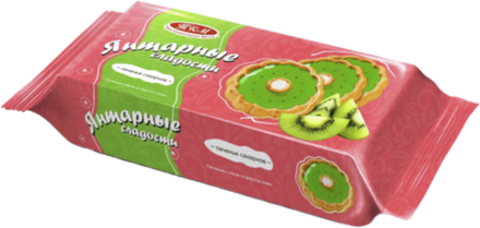 Печенье Янтарные Сладости с желе со вкусом Киви 250г