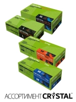 Перчатки нитриловые повышенной прочности CRYSTAL PRO MAX размеры S, M, L, XL - 100 шт 50 пар