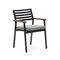 Bona Уличный стул из алюминия в черной отделке и массива тикового дерева