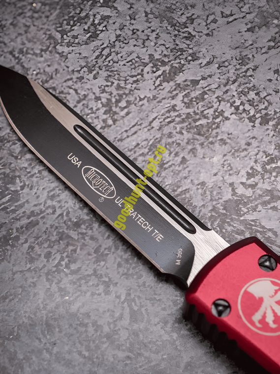 Тактический нож фронтально выкидной автоматический Microtech Красный