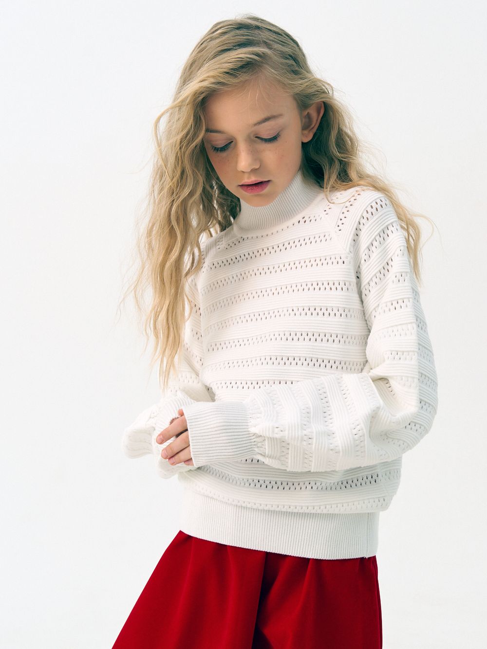 Джемпер для девочки AT1215 белый