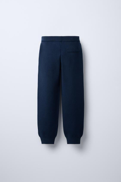 ZARA БРЮКИ ИЗ МЯГКОГО ТРИКОТАЖА, СИНИЙ