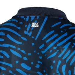 Мужское теннисное поло BIDI BADU Fingerprint Polo Men - Dark Blue, Blue
