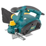 Рубанок 900 Вт; 16000 об/мин; 82 мм; 0-3,0 мм; паз 0-16 мм; 3 кг; прав. выброс; ал.опора; рез. накл.; коробка FIT 80498