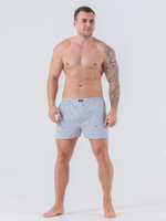 Трусы мужские боксеры темно-синий мелкая клетка