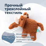 Игрушка Tufflove для собак Мамонт 18 см коричневый