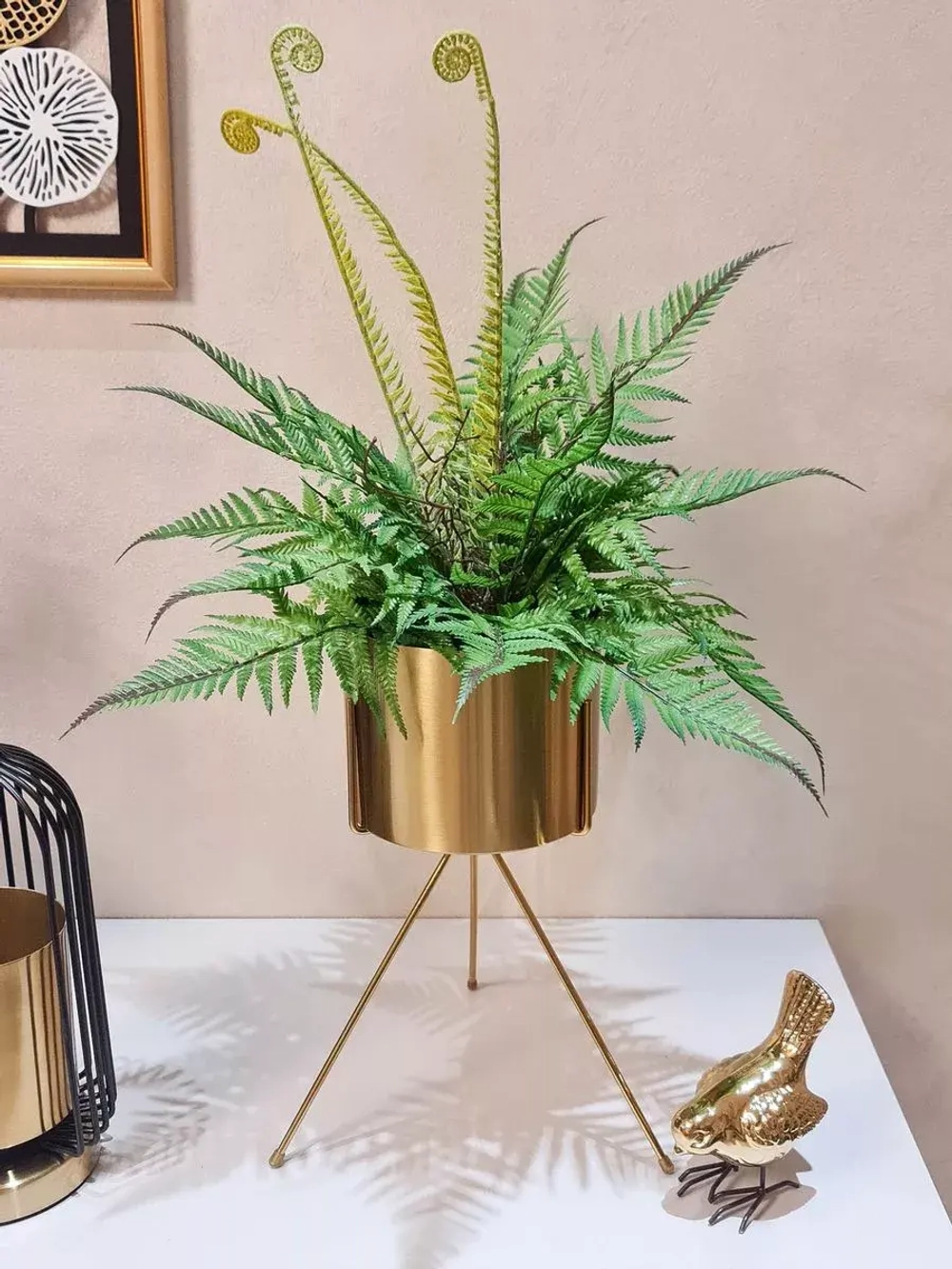 Кашпо металлическое на ножках 30,5 см