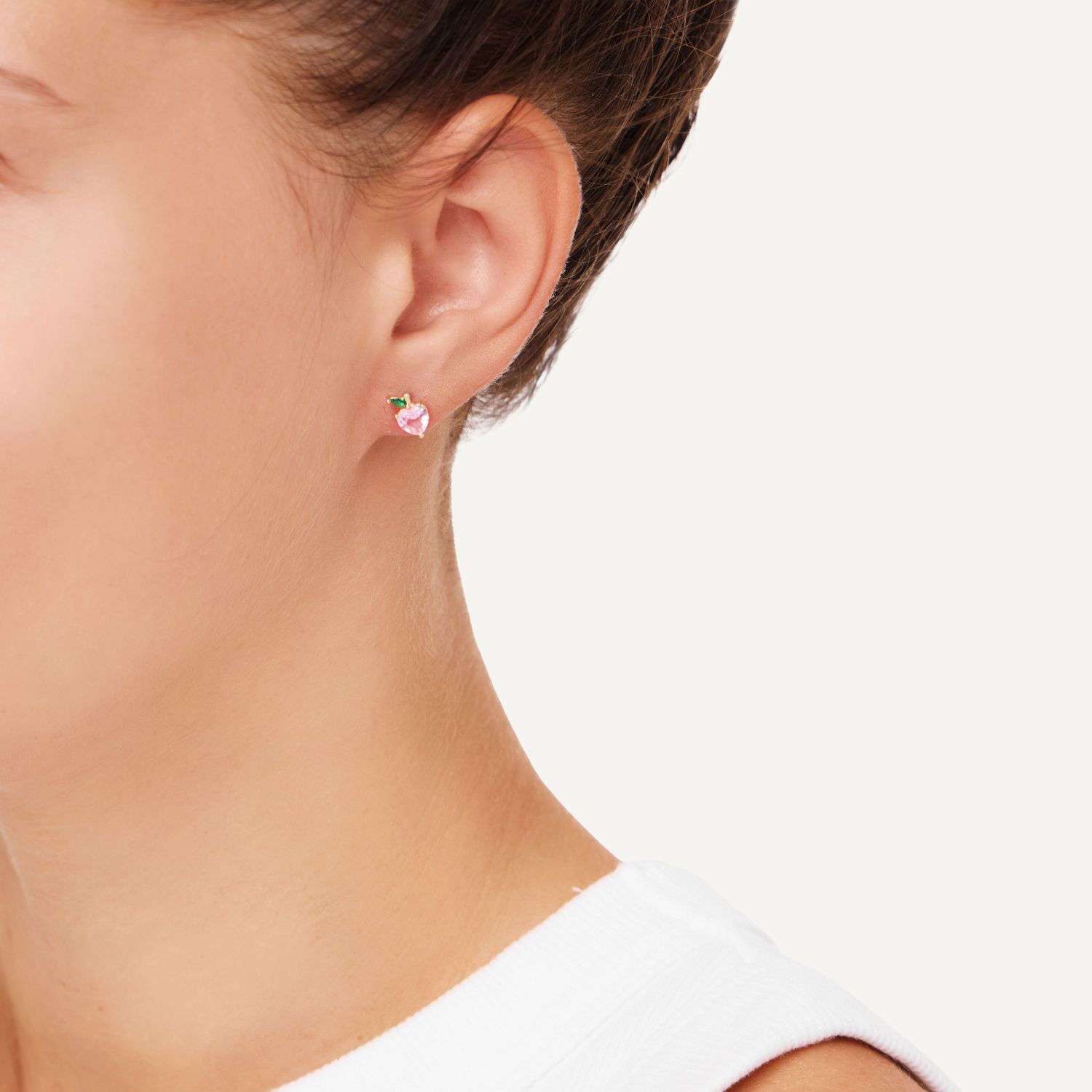 Серьги Fruity Stud Earrings – Pink Strawberry