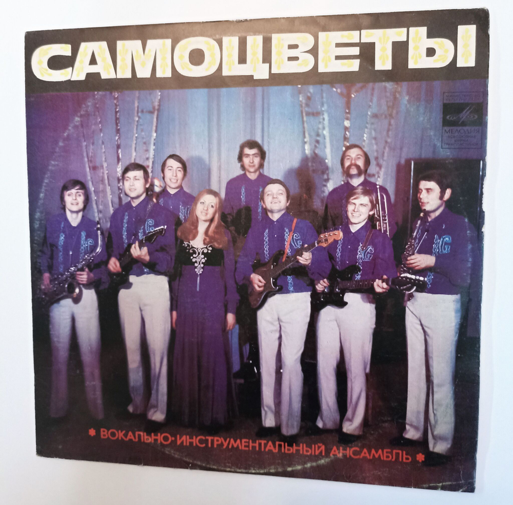 Винтажная виниловая пластинка LP Самоцветы У Нас Молодых Рижский Завод (СССР 1976)
