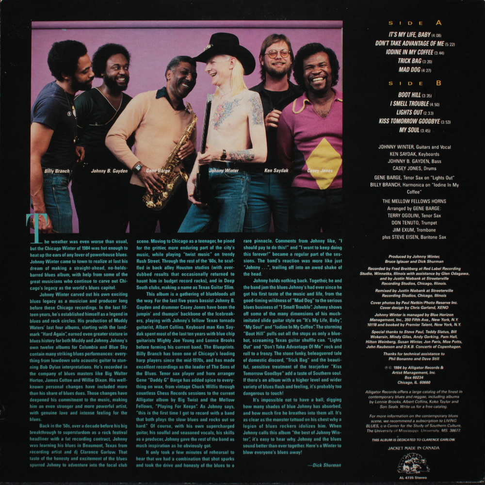 Johnny Winter / Guitar Slinger (LP)