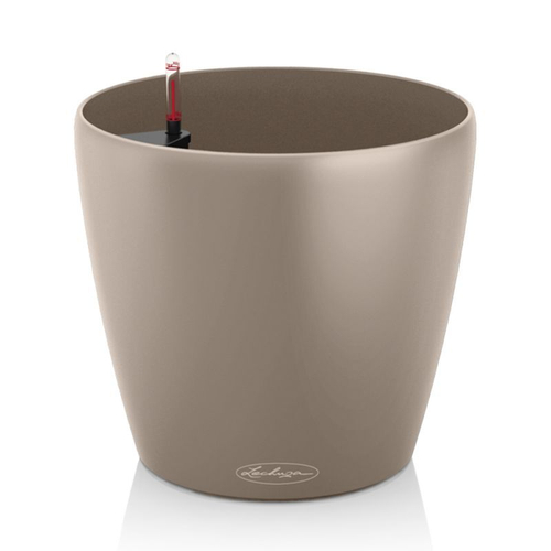 Кашпо Lechuza "Color Classico Complete sand brown" (пластик), D60xH56 см