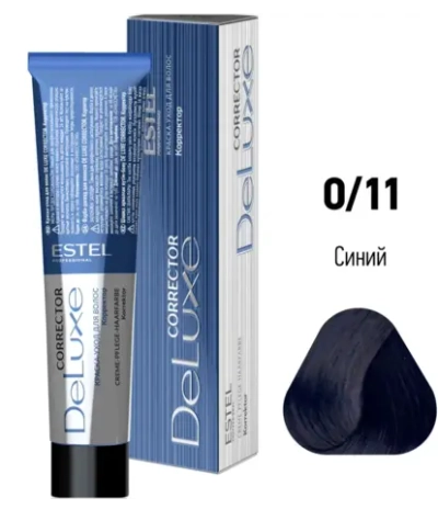 0/11  Краска-уход De Luxe, синий (Correct)