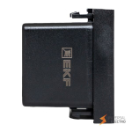Розетка USB A+C, 2,1А, 2 гнезда, без индикатора, черная, матовая EKF