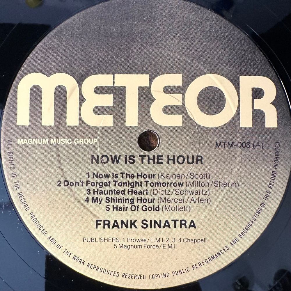 Frank Sinatra ‎– Now Is The Hour (Англия 1984г.)