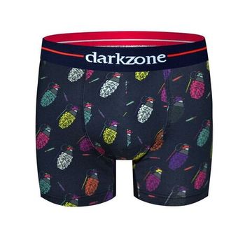 Трусы мужские боксеры темно-синие с принтом DARKZONE DZN2075