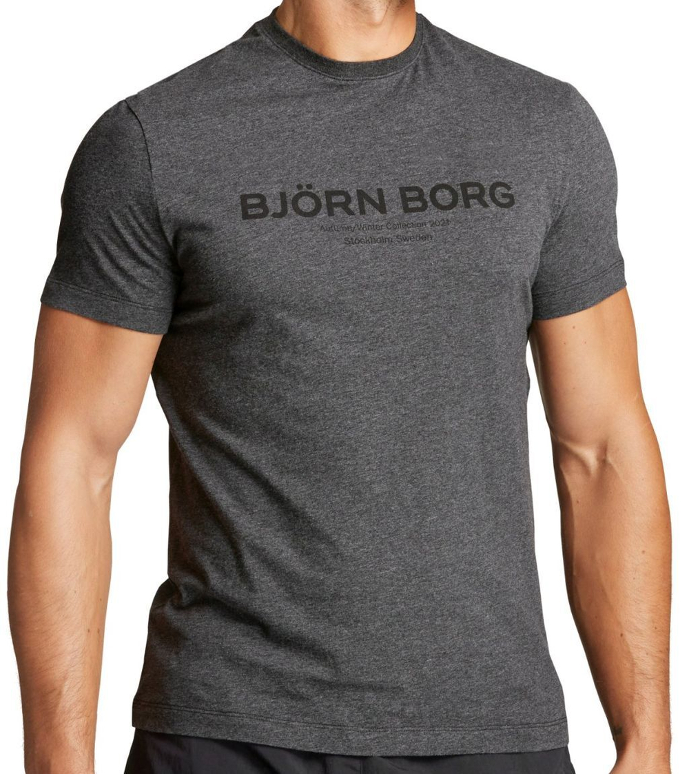 Футболка мужская теннисная Björn Borg Stockholm T-Shirt M - anthracite melange