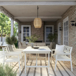 Стол + 3 стула - BONDHOLMEN IKEA/ БОНДХОЛЬМЕН ИКЕА, 88х76 см, белый