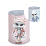 Копилка-подставка для канцелярских принадлежностей, 10,4х7,5х7,5 см, розовый Коллекция "ГОРОДСКИЕ КОШЕЧКИ"