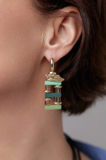 Mosaic Enamel multi Серьги арт.0890