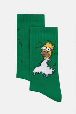 PULL&BEAR Длинные носки Гомер Симпсон, зеленый