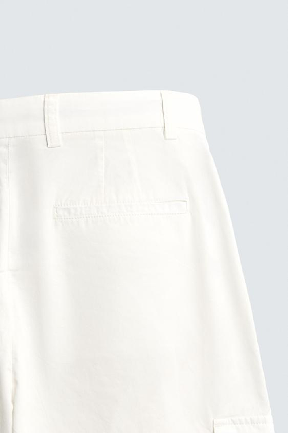 ZARA БРЮКИ КАРГО REGULAR FIT, ЖЕЛТОВАТО-БЕЛЫЙ