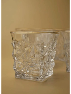 Набор бокалов кристалл, 300 мл. 6 шт. с золотой каймой