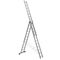 Лестница алюминиевая Алюмет трехсекционная 3x12 ступеней (5312)