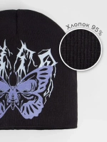 Шапка для девочки трикотажная осенняя y2k