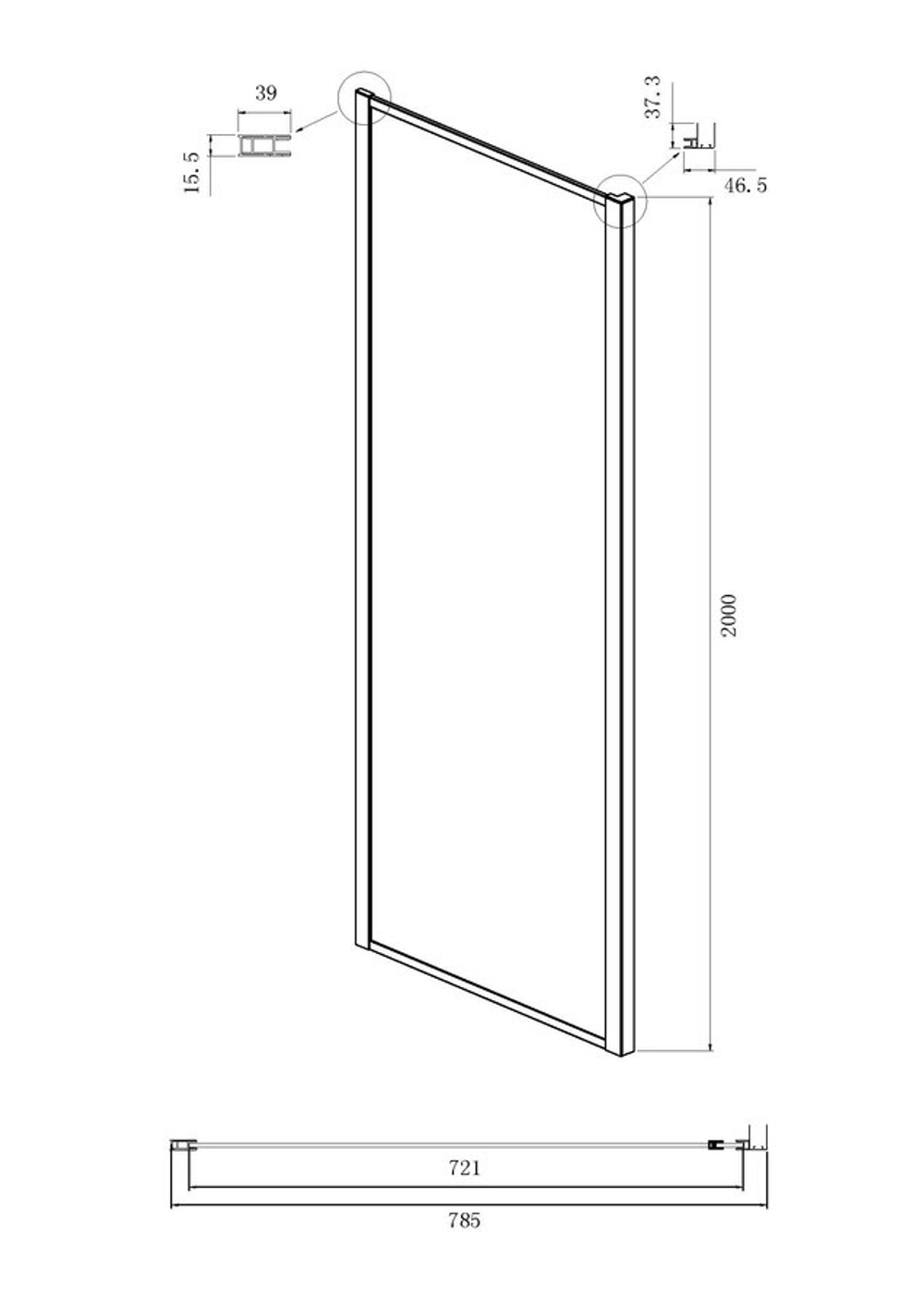 Душевое ограждение Ambassador Forsa 17021121AX-80AX (150х80х200) прямоугольник,хром,стекло прозрачное,раздвижная,2 места