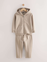 Толстовка на молнии с капюшоном и спортивные брюки в комплекте для мальчика Next AA8-116, Песочный