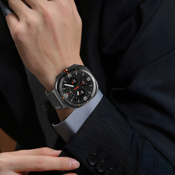 Ремешок из натуральной кожи черного цвета от Dux Ducis для смарт часов Samsung Watch Ultra 47мм, серия YA Series
