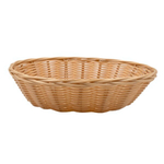 Корзина настольная овальная "Полиротанг", Д240 Ш200 В60, бежевый