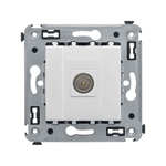 Розетка TV одиночная в стену, "Avanti", "Белое облако"