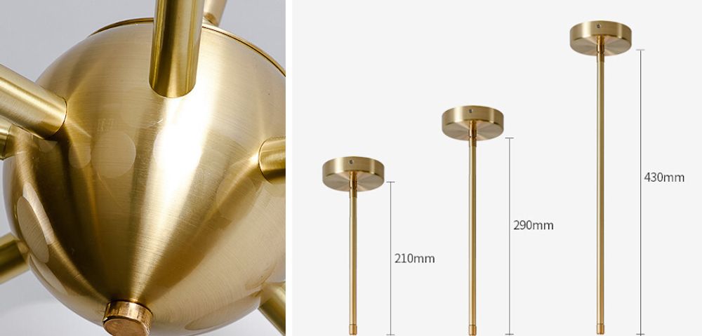 Люстра На Штанге Cherry Bomb 16 Balls Gold By Imperiumloft