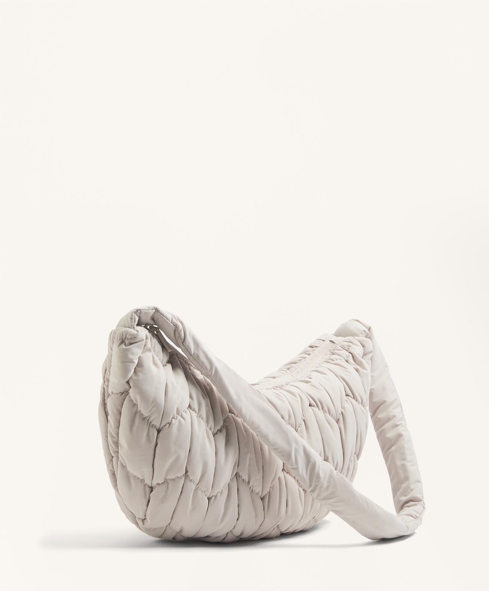 Oysho Стеганая сумка через плечо, каменный