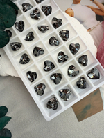 Подвеска сердце из хрустального стекла, heart 12 мм, 2 штуки, серый